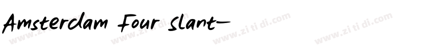Amsterdam Four Slant字体转换